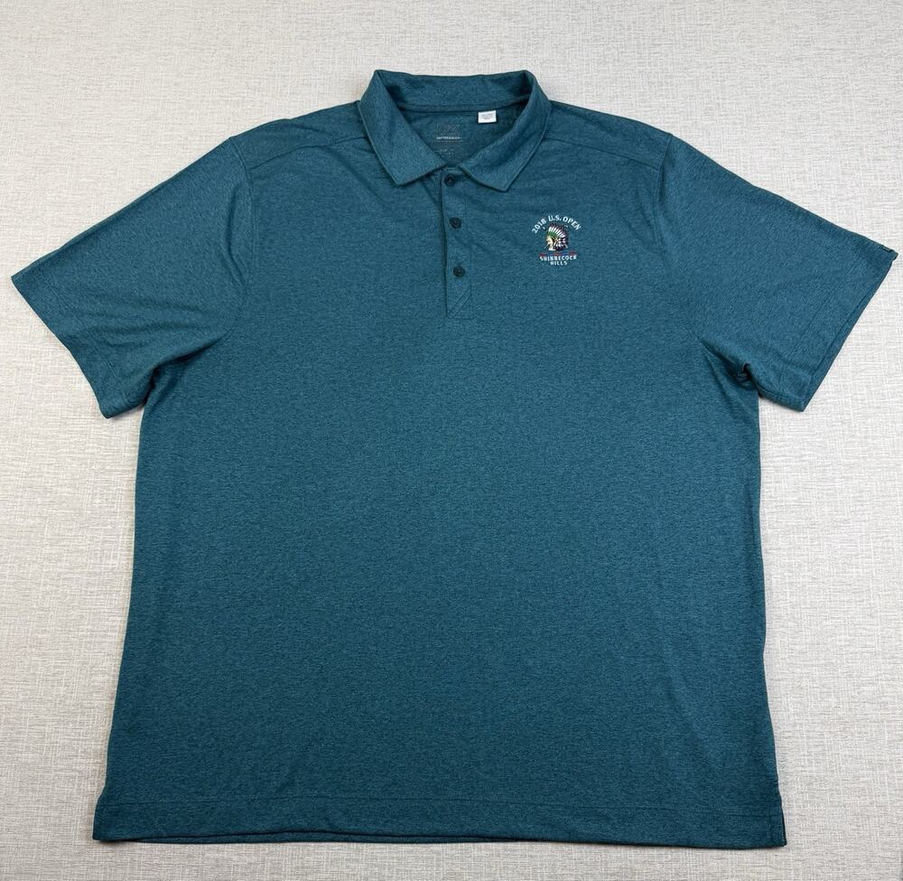 Cutter & Buck 2018 U.S. Open Shinnecock Hills Golf Polo Men’s XL Teal